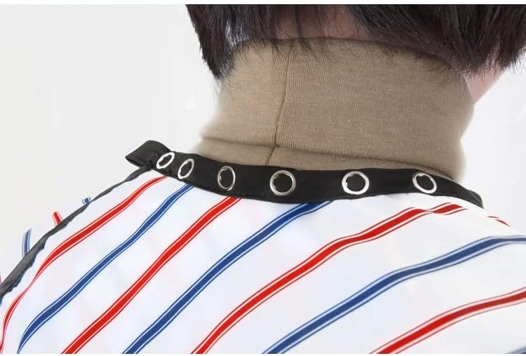 N / A Popüler Salon Kuaför Kuaförlük Elbise Snap Düğmesi ile Boyun Bitmiş Saç Pelerin Anti Statik Moda Tasarım Stilist