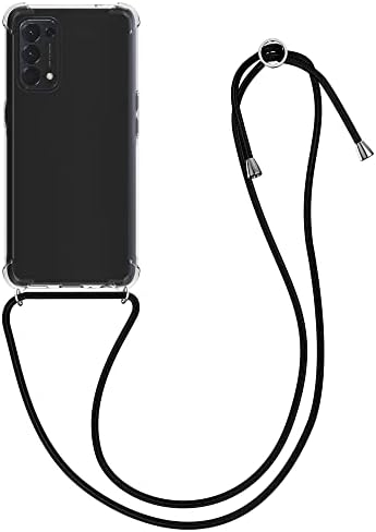 kwmobile Crossbody Kılıf ile Uyumlu Oppo Bul X3 Lite Durumda Temizle TPU Telefon Kapağı w / Kordon Kordon Askısı-Şeffaf