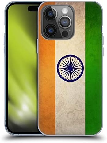 Kafa Kılıfı Tasarımları Hindistan Hint Vintage Bayrakları Yumuşak Jel Kılıf Apple iPhone 14 Pro ile Uyumlu