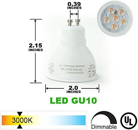 Doğrudan Aydınlatma H Sistemi 3000K GU10 LED Parça Aydınlatma Kafası Beyaz-3000K Sıcak Beyaz 7.5 W LED Ampul 50154L-3K-WH