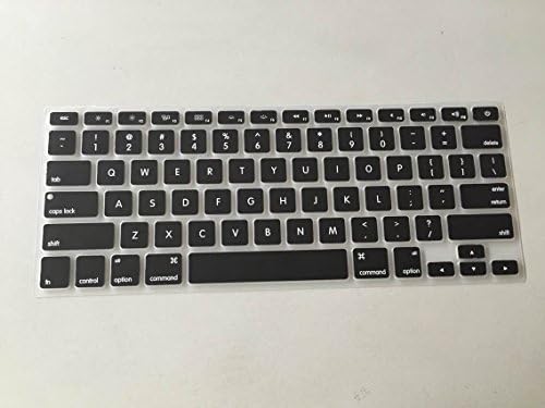Macbook Air Pro 13/15/17 Dizüstü Bilgisayar için Otomatik Klavye Silikon Koruyucu Membran Film Cilt-siyah