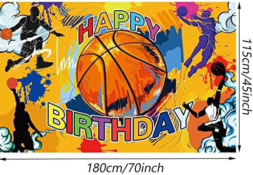 Basketbol Mutlu Doğum Günü Afiş Basketbol Parti Zemin Duvar asılı dekorlar Fotoğraf Arka Plan Bebek Duş Doğum Günü