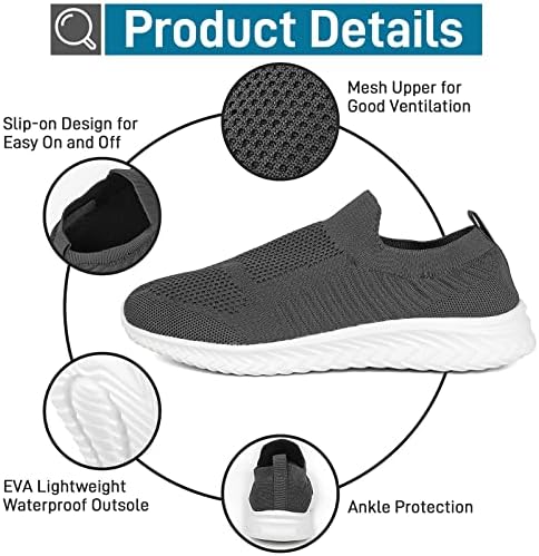JIAFO Erkek Ayakkabı yürüyüş ayakkabısı Erkekler için Erkek bağcıksız ayakkabı Sneakers Erkekler için, Rahat Atletik