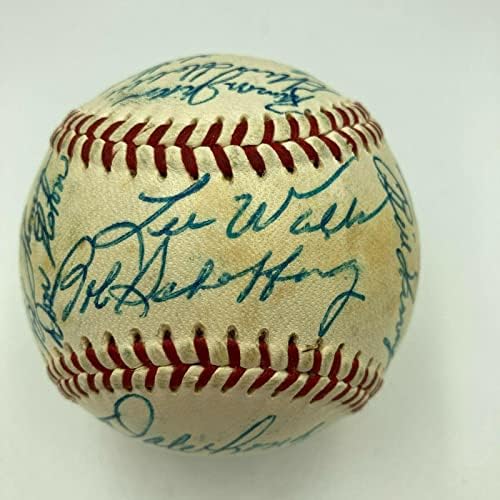 1959 Chicago Cubs Takımı İmzaladı Ulusal Beyzbol Ligi Ernie Banks JSA COA İmzalı Beyzbol Topları