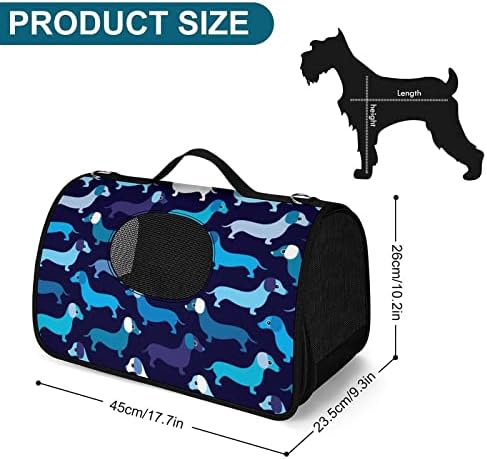 Mavi Doxie Köpek Dachshund evcil hayvan taşıyıcı Köpek Küçük Çanta Taşıma Çantası Açık Seyahat Yürüyüş Alışveriş