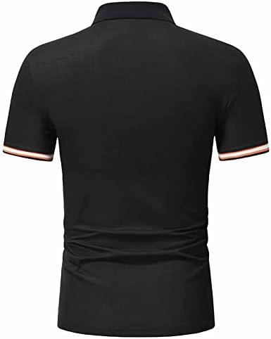 Erkek Düğme Aşağı Yaka T Shirt Pilili Kısa Kollu Henley Gömlek Erkekler Düz Renk Moda Slim Fit Spor Egzersiz Tees