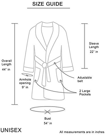 Erkekler ve Kadınlar için Marquess Polar Pamuklu Bornoz, Peluş Sıcak Rahat Terry Housecoat