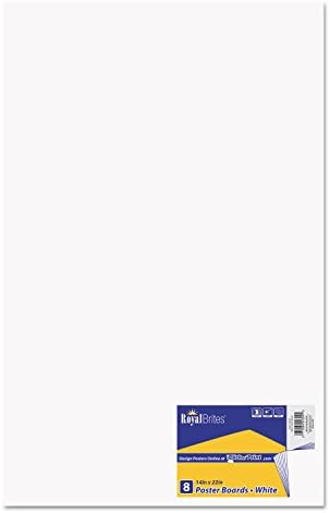 Royal Brites 24324 Premium Kaplamalı Poster Panosu, 14 x 22, Beyaz, 8 / Paket
