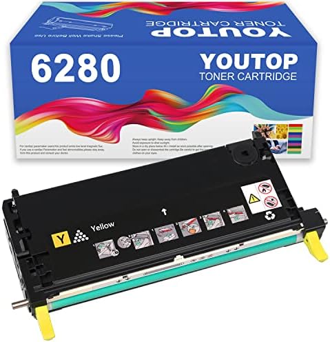 YOUTOP Yeniden Üretilmiş 1PK 106R01394 Yüksek Kapasiteli Sarı Toner Kartuşu Değiştirme Xerox Phaser 6280 için 6280N