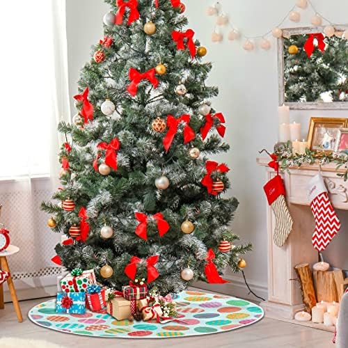 ALAZA Noel Ağacı Etek Dekorasyonu, Küçük Mini Ağaç Etek Süsü Paskalya Tatili için Renkli Paskalya Yumurtaları ile