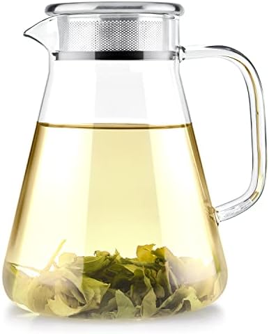 Teabloom Tek Dokunuşla Çay Makinesi, 2'si 1 Arada Su ısıtıcısı ve Çay Dik Paslanmaz Çelik Filtre Kapaklı Gevşek Çay
