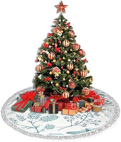 Yusufçuk Noel Ağacı Etek, noel Ağacı Etek Mat Püskül ile Tatil Düğün Parti Dekor için 48