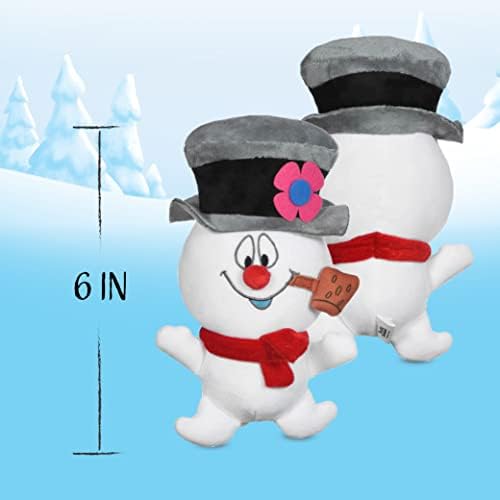 WARNER BROS Frosty Kardan Adam Köpek Peluş Squeaker Oyuncak, 6” | Köpekler için Gıcırtılı peluş oyuncaklar / Köpekler