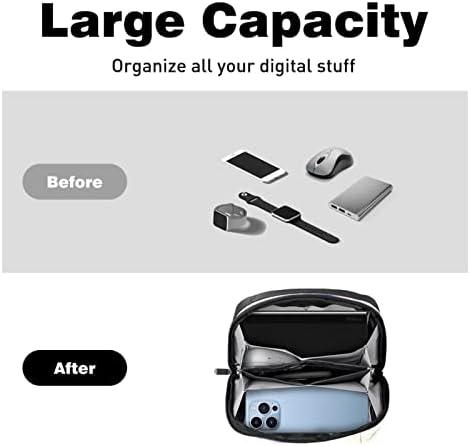 Taşıma çantası Seyahat kılıf çanta USB kablo düzenleyici Cep Aksesuar Fermuar Cüzdan, New York Şehir Manzara Sanat