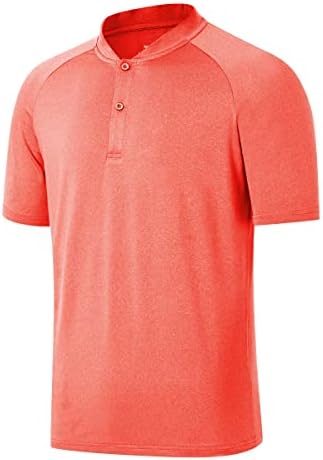 Willit erkek Tenis Gömlek Golf Polo Hızlı Kuru Hafif Rahat Kısa Kollu Henley Gömlek UPF 50+