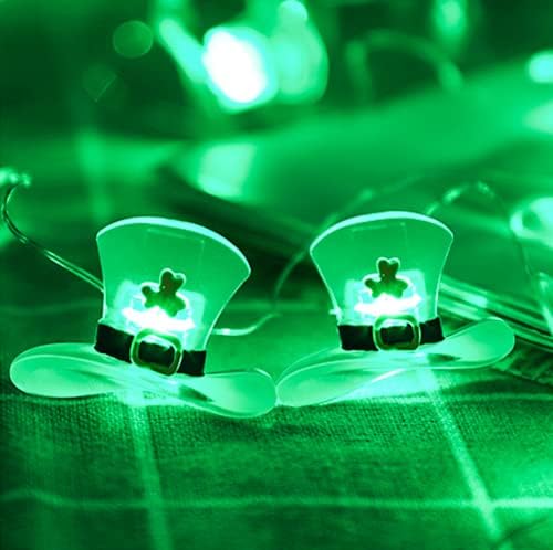 Tentoku 9.6 FT Aziz Patrick Günü dize ışıkları Süslemeleri, 30 LEDs Akülü Uzaktan Kumanda Kumandalı 8 Aydınlatma