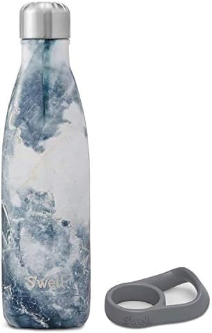 Seyahat Saplı S'well Paslanmaz Çelik Su Şişesi - 25 Fl Oz - Mavi Granit-Üç Katmanlı Vakum Yalıtımlı Kaplar, içecekleri