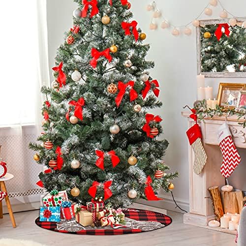 vısesunny Retro Noel Kamyon Ağacı ile Büyük Ağaç Etekler Mat Noel Tatili Parti Süslemeleri için Çiftlik Evi Büyük