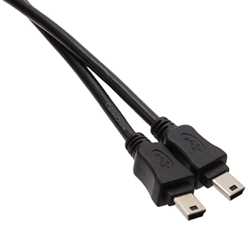 1ft kablolarçevrimiçi USB 2.0 Mini - B 5-Pin'den Mini-B'ye 5-Pin Erkek / Erkek Kablo, USB2-5501
