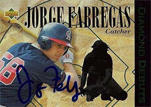 Jorge Fabregas imzalı beyzbol kartı (California Angels, SC) 1994 Upper Deck Diamond İlk Kez 515-MLB İmzalı Beyzbol