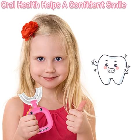 U Şekilli Diş Fırçası-Çocuklar için, Manuel Tüm Ağız Yürümeye Başlayan Diş Fırçası Yaş 2-4 5 6 ve üstü, Gıda Sınıfı