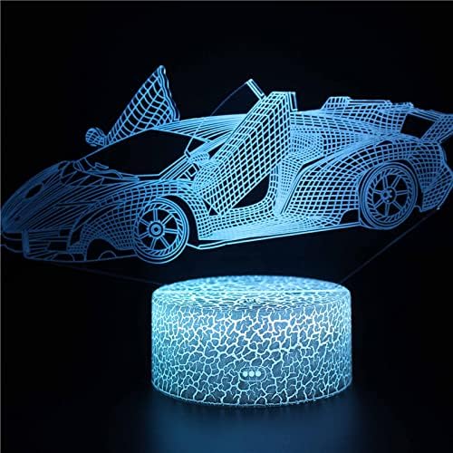Anekoul 7 renk değiştirme gece lambası 3D atmosfer Bulbing ışık 3D görsel yanılsama LED lamba çocuklar için oyuncak