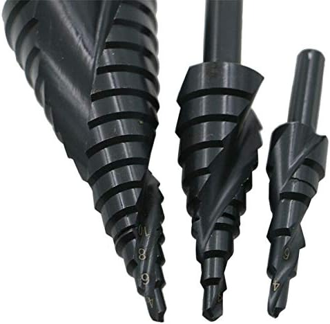 3 adet HSS Kobalt Adım Matkap Ucu Spiral Azot Metal Koni Delik Kesici 4-32mm Titanyum Ucu Delik Kesici Seti