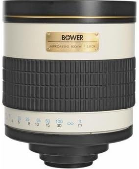 Bower SLY8008 Yüksek Güçlü 800mm f / 8.0 Süper Telefoto Ayna Lens-Siyah