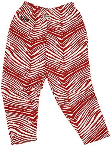 Zubaz NFL erkek Tek Satır Zebra Baskı Takım Logosu Pantolon, Takım Varyasyonu