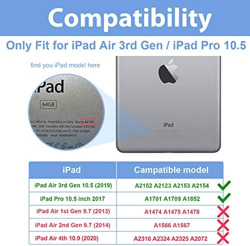 ProCase iPad Air 3 10.5 Kılıf 2019 / iPad Pro 10.5 Kılıf 2017, iPad Air (3. Nesil) 10.5 2019 / iPad Pro 10.5 2017