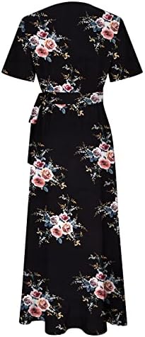 Kadın Artı Boyutu Elbiseler Soğuk Omuz Cami Maxi uzun elbise Çiçek Baskı Bohemian Sundress Boho Casual Yüksek Düşük