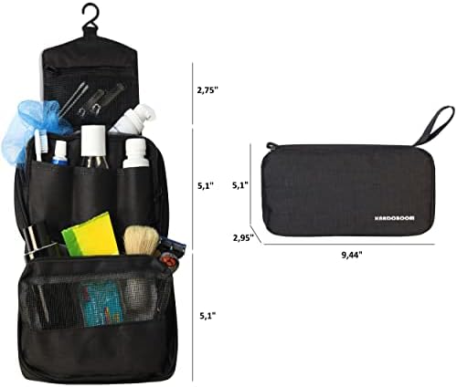 KARDOBOOM Asılı makyaj çantası İçin Kadın Erkek, Dopp Kiti ve Tıraş Kiti, Seyahat makyaj çantası, Makyaj Kozmetik