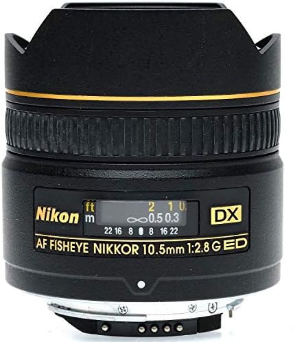 Nikon AF DX NIKKOR 10.5 mm f/2.8 G ED Sabit Zoom Balıkgözü Lens için Otomatik Odaklama ile Nikon DSLR kameralar