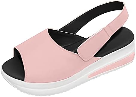 AIHOU Bayan Sandalet Boyutu 7 kadın Şık Rahat platform sandaletler Kadın 2023 Yaz Plaj Kama Sandalet Ayakkabı