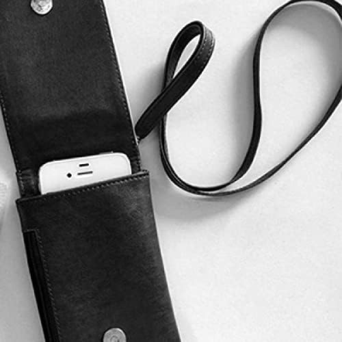 Klasik Lotus Balık Desen Telefon Cüzdan çanta Asılı Cep Kılıfı Siyah Cep