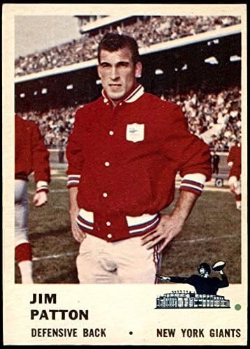 1961 Fleer 72 Jim Patton New York Giants-FB (Futbol Kartı) VG Giants-FB Ole Miss