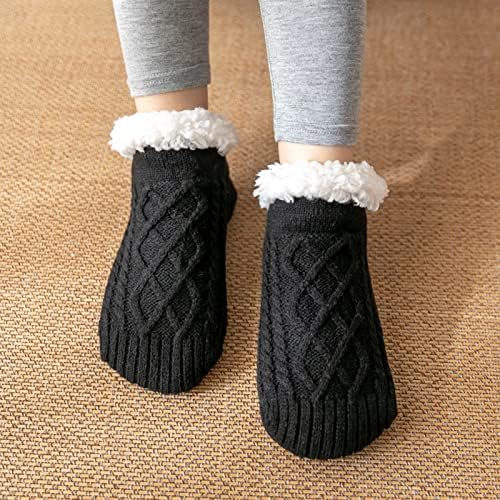 Kadın Çorap Noel Nefes Rahat Bulanık Polar Astarlı sıcak tutan çoraplar Silikon Nefes Gripperler Çorap Aktif Kadın