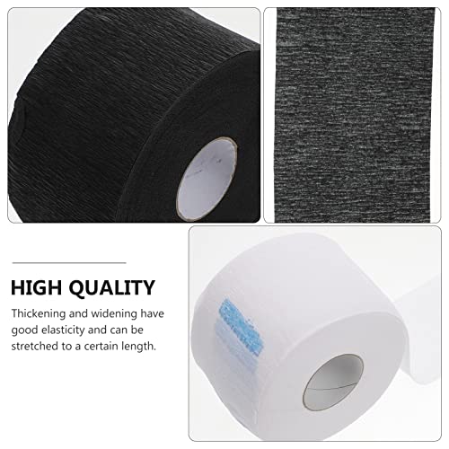 Healifty 20 rolls Kapsayan Boyun Bandı Kağıt Şekillendirici Siyah Beyaz Saç Kağıtları Saç Kesimi Su Tıraş / Koruyucu