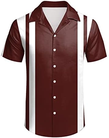 2023 Yeni Erkek Rahat Kısa Kollu İlkbahar Yaz Yatak Açma Boyun 3D Baskılı Gömlek Moda Üst Bluz Gömlek Uzun