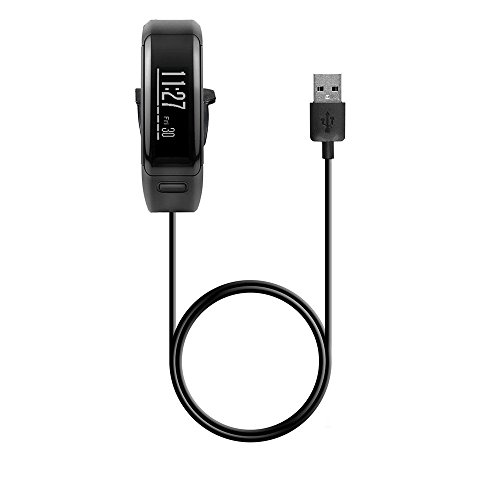 JCSMARTEC 2-PCS şarj aleti kablosu ile Uyumlu Garmin Vivosmart HR HR + Yaklaşım X40 USB Yedek Hızlı şarj kablosu