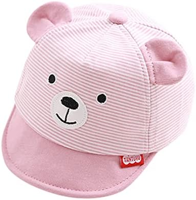 Zando Bebek beyzbol şapkası Yenidoğan güneş şapkası Ayı Kulak Pamuk Çizgili Bebek güneş şapkaları Bebek beyzbol şapkası