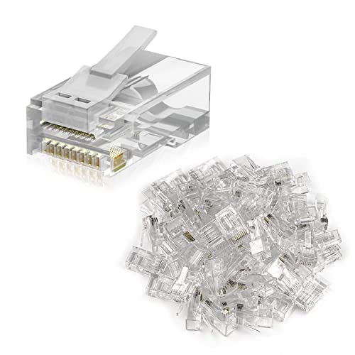 ıwıllınk 50 Paket RJ45 Cat6 Geçiş Konnektörleri, Ethernet Kablosu Sıkma Konnektörleri UTP Ağ Fişi Katı Tel ve Standart