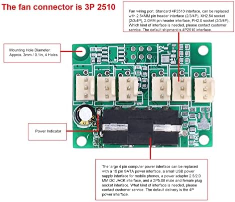 Fan Hub, Plastik Malzeme Hava Ses Ayarı bilgisayar fanı Denetleyici LED Göstergesi Bilgisayar Endüstriyel Kasa FC-D012-P000