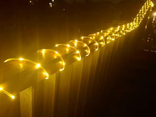 İLUMDECOOD Halat ışıkları-33ft, İç/Dış Mekan kullanımı için 360 Süper Parlak Vintage Sıcak Beyaz LED'li Su Geçirmez