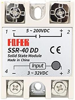 1 Adet SSR-10DD/25DD/ 40DD DC Kontrol DC SSR Beyaz Kabuk Tek Fazlı Katı Hal Röle Plastik Kapaksız (Boyut : SSR-10DD)