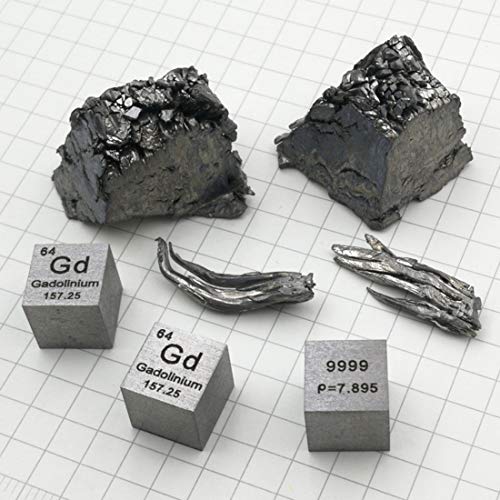 10mm Gadolinyum Metal Küp %99.99 % Saf Eleman Koleksiyonu Laboratuvar Deney Malzemesi Hobiler Madde Blok Ekran