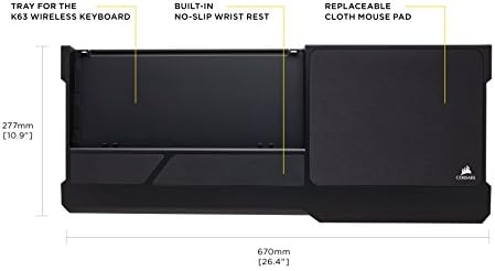 Corsair Kablosuz Oyun Lapboard için K63 kablosuz klavye-Oyun Rahatça kanepenizden, Siyah