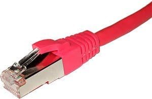 Kablolar İNGİLTERE Cat6a SSTP LSZH Snagless Kablo Yama Kurşun Kırmızı 1m 10g 10 Gigabit