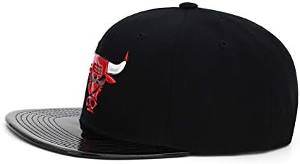 Mitchell & Ness Chicago Bulls Snapback Şapka-Siyah / Kırmızı / Rugan - Erkekler için Basketbol Şapkası