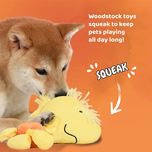 Evcil Hayvanlar için fıstık 9 Cadılar Bayramı Woodstock Kabak Büyük Kafa Peluş Köpek Oyuncak Squeaker | Snoopy Peluş